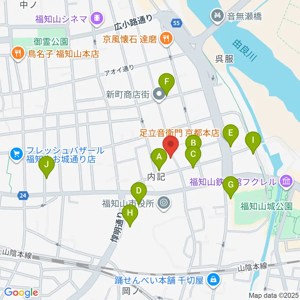 三字屋楽器店周辺の駐車場・コインパーキング一覧地図