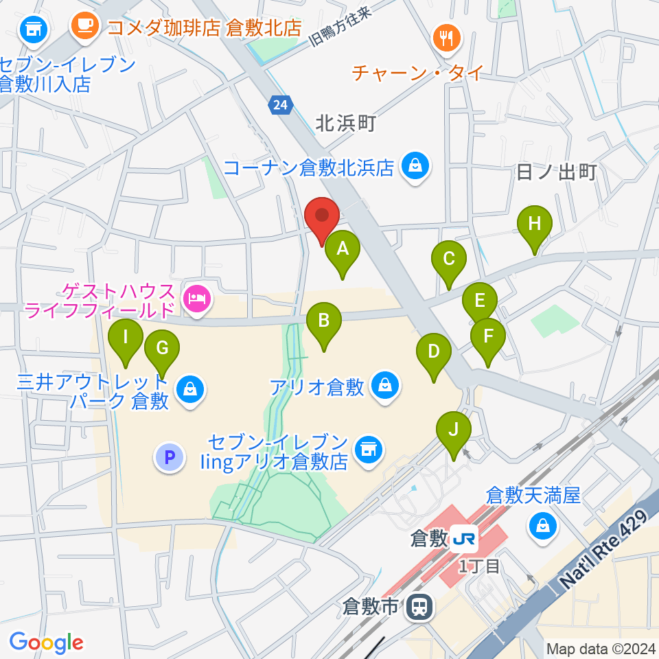 伊丹典子マンドリンアカデミア教室周辺の駐車場・コインパーキング一覧地図