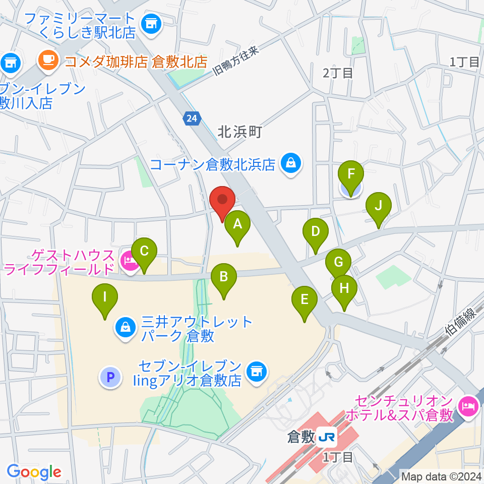 伊丹典子マンドリンアカデミア教室周辺の駐車場・コインパーキング一覧地図