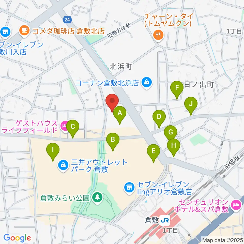 伊丹典子マンドリンアカデミア教室周辺の駐車場・コインパーキング一覧地図