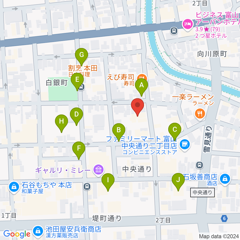 MPC富山周辺の駐車場・コインパーキング一覧地図