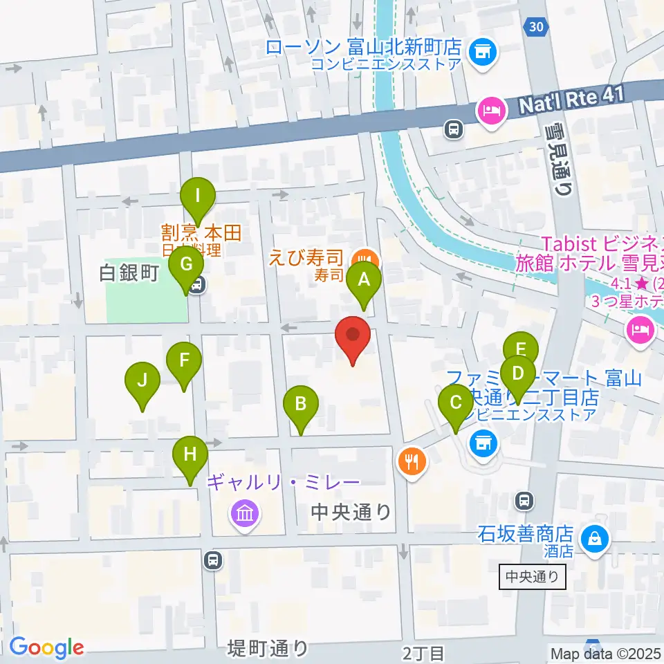 MPC富山周辺の駐車場・コインパーキング一覧地図