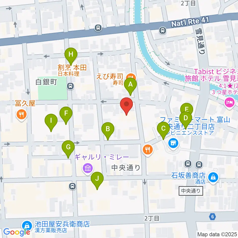 MPC富山周辺の駐車場・コインパーキング一覧地図