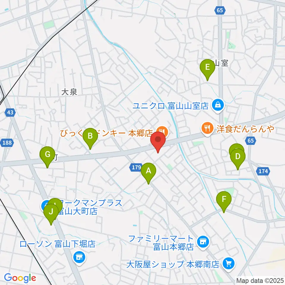 開進堂楽器 MPC富山南周辺の駐車場・コインパーキング一覧地図