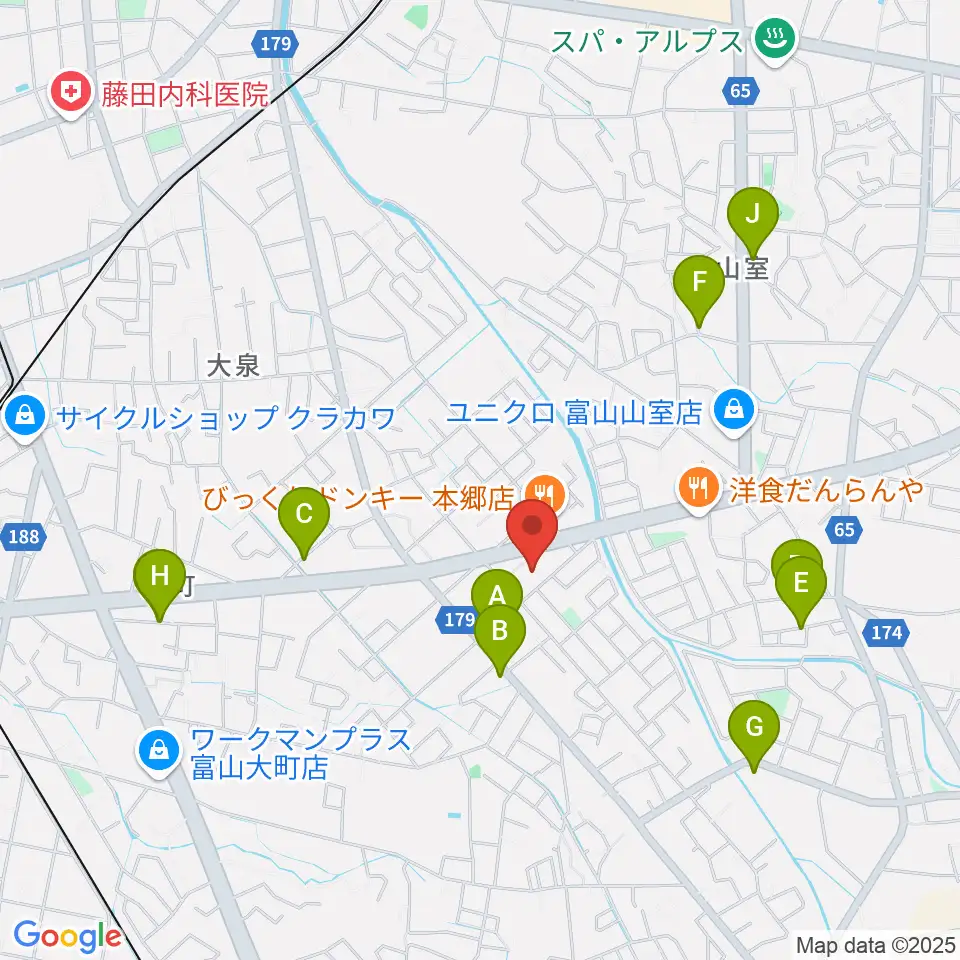 開進堂楽器 MPC富山南周辺の駐車場・コインパーキング一覧地図