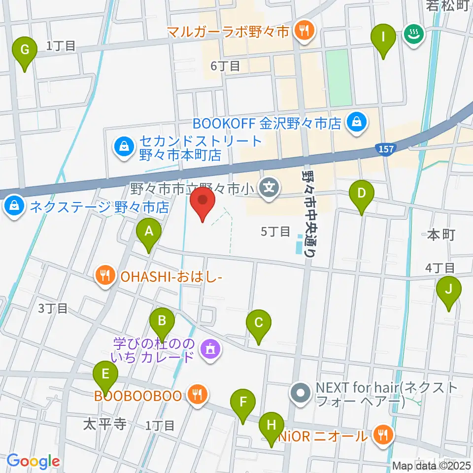 野々市市文化会館フォルテ周辺の駐車場・コインパーキング一覧地図