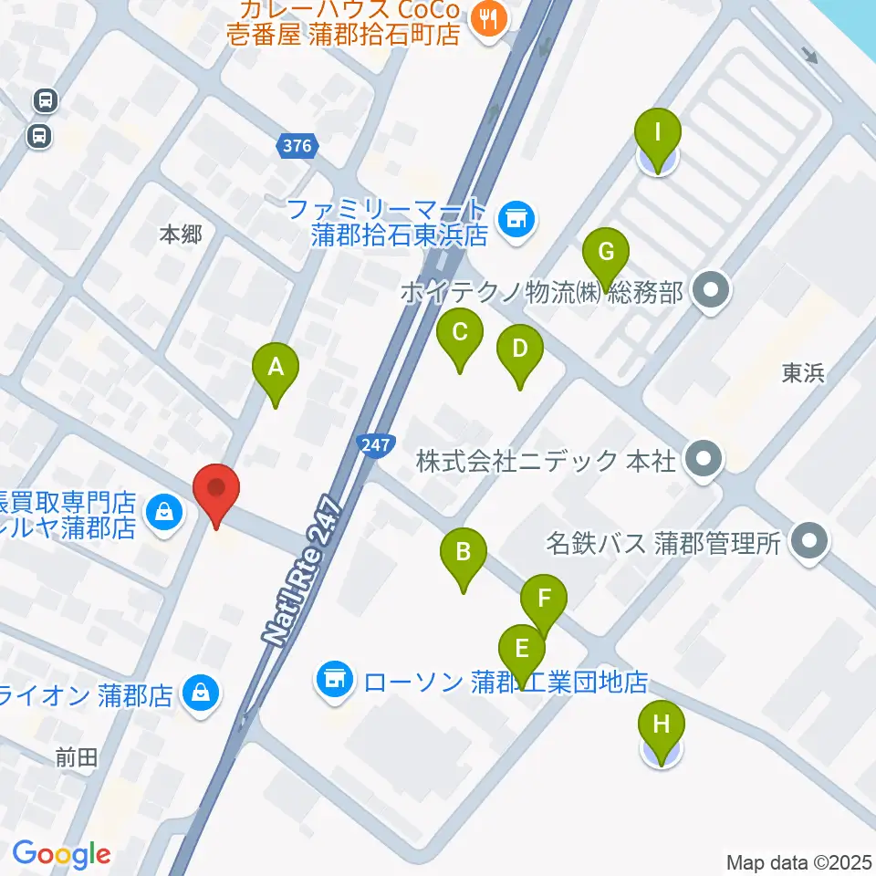 オリエント楽器 ヤマハ蒲郡中央センター周辺の駐車場・コインパーキング一覧地図