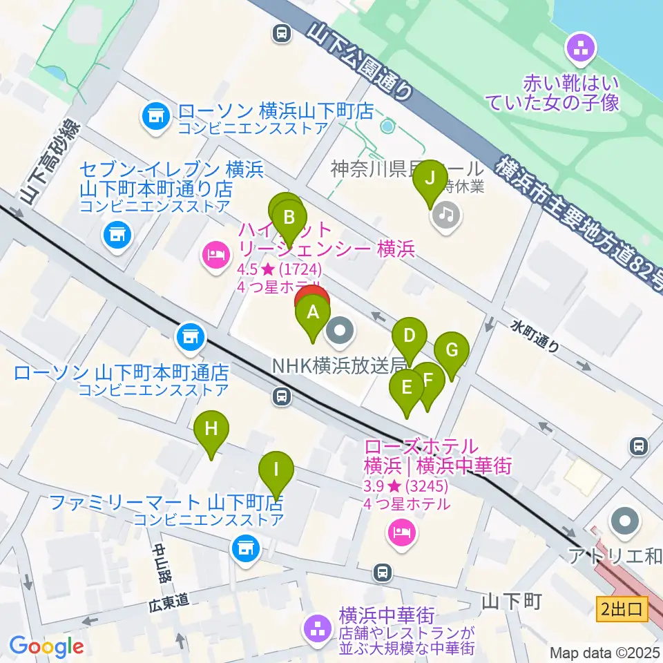 KAAT神奈川芸術劇場周辺の駐車場・コインパーキング一覧地図