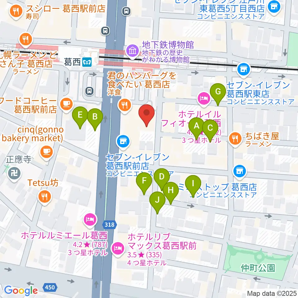 葛西Clioピアノ教室周辺の駐車場・コインパーキング一覧地図