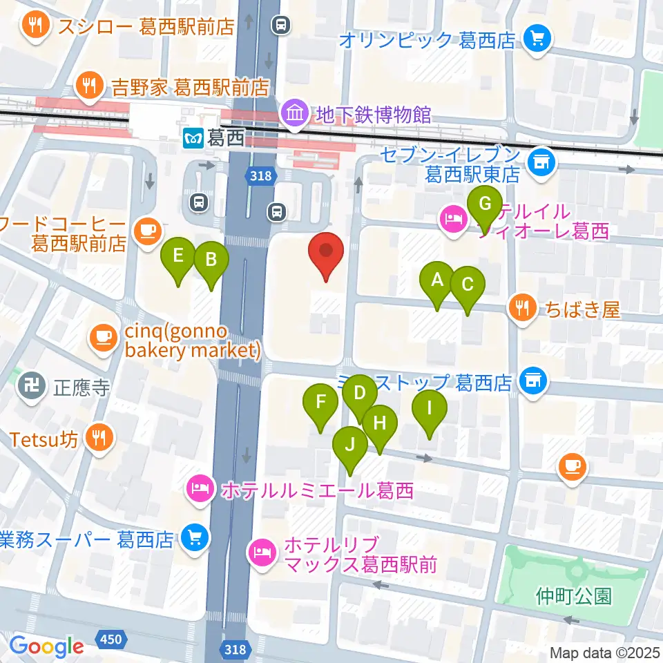 葛西Clioピアノ教室周辺の駐車場・コインパーキング一覧地図
