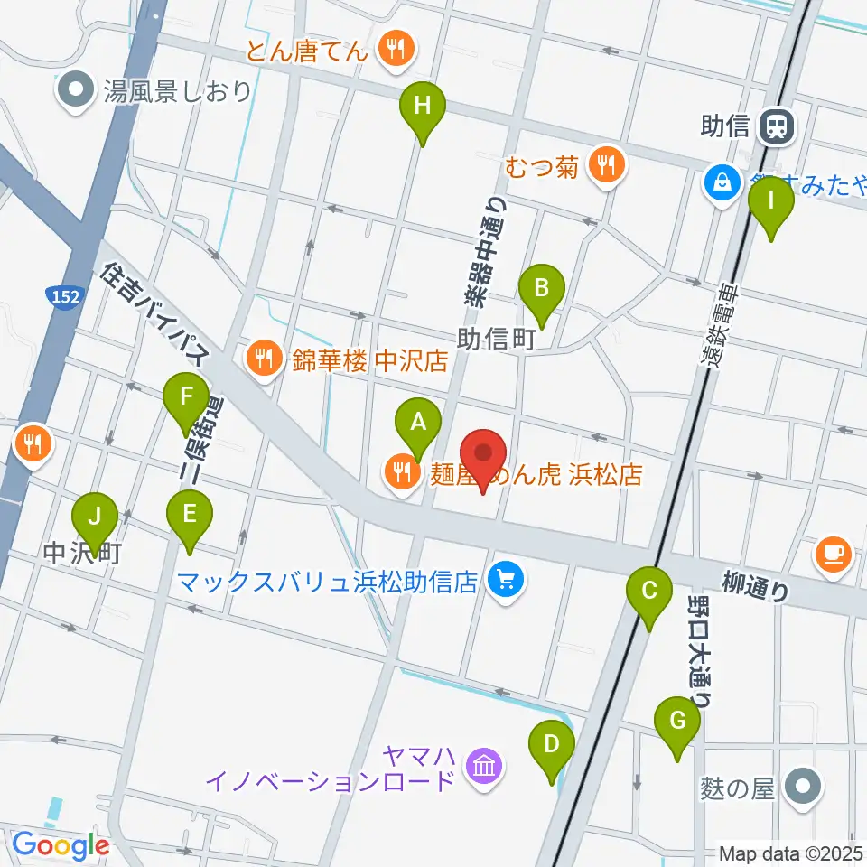 浜松中央センター ヤマハミュージック周辺の駐車場・コインパーキング一覧地図