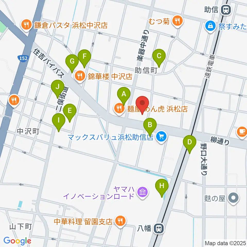 浜松中央センター ヤマハミュージック周辺の駐車場・コインパーキング一覧地図