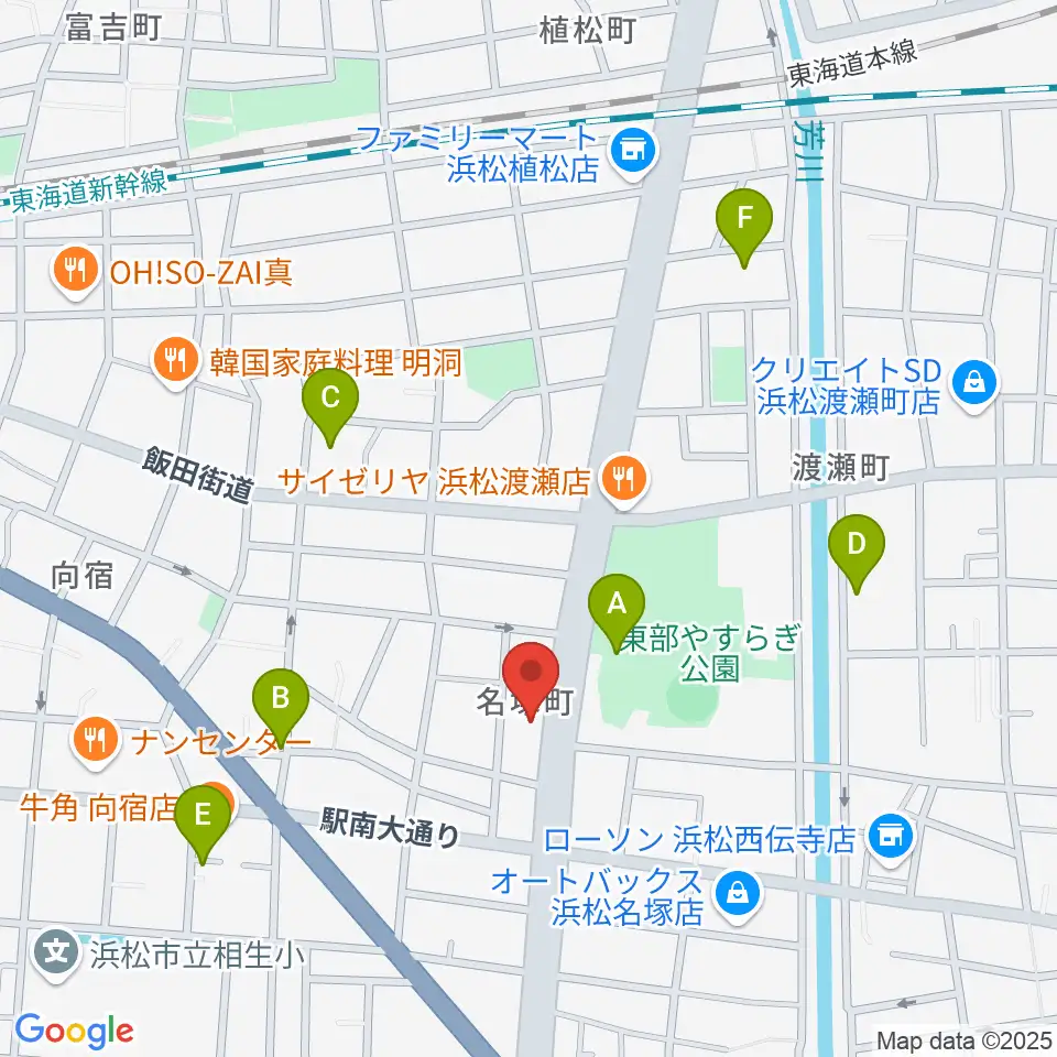 名塚センター ヤマハミュージック周辺の駐車場・コインパーキング一覧地図