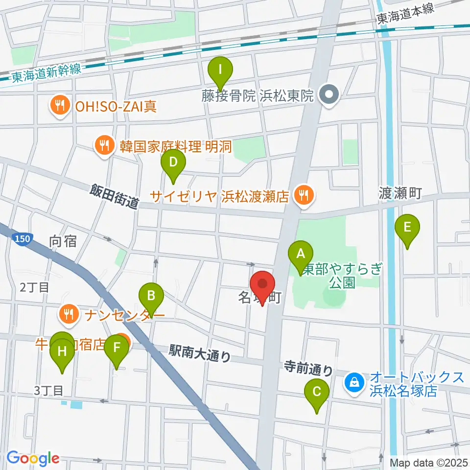 名塚センター ヤマハミュージック周辺の駐車場・コインパーキング一覧地図