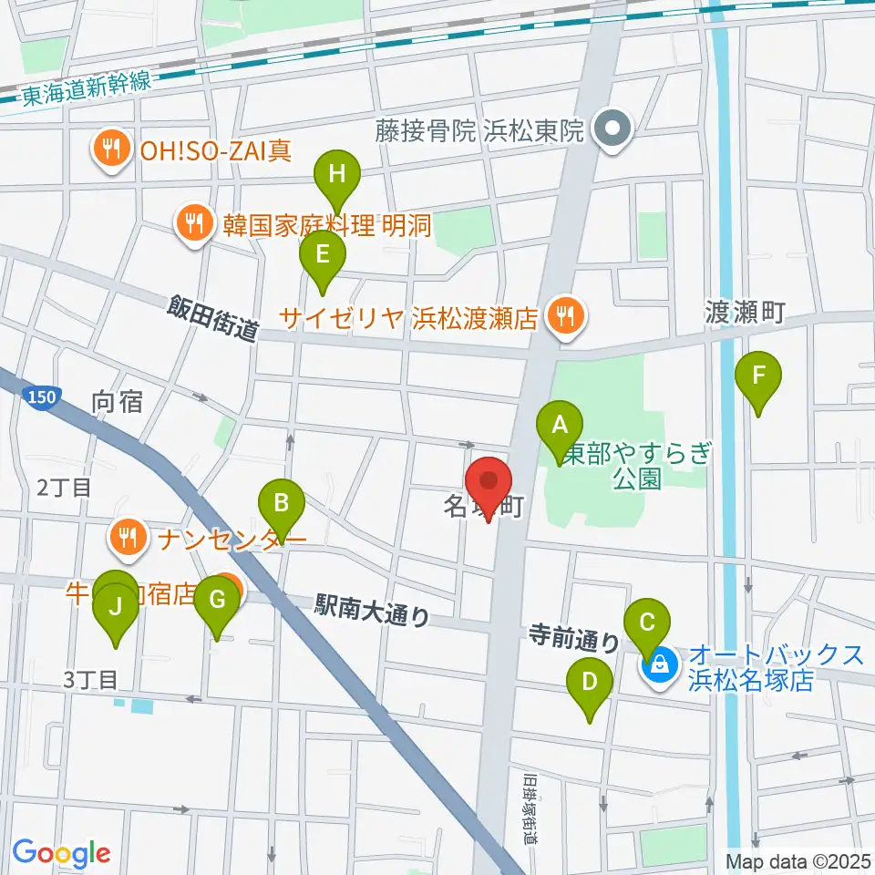 名塚センター ヤマハミュージック周辺の駐車場・コインパーキング一覧地図