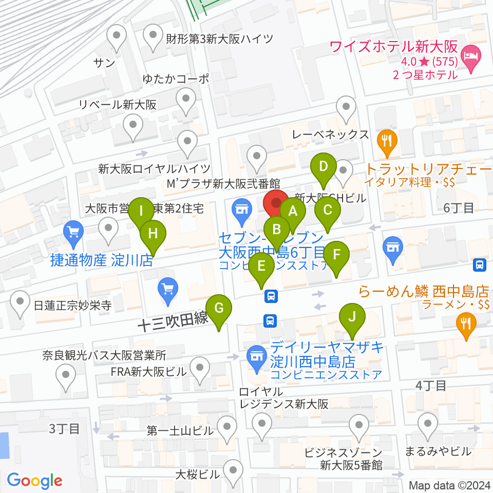 アトリエアルファ 木管楽器専門店周辺の駐車場・コインパーキング一覧地図