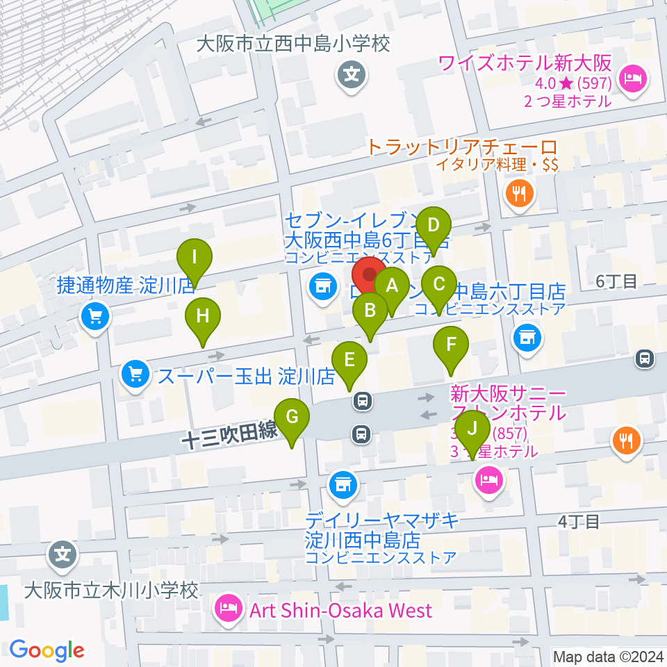 アトリエアルファ 木管楽器専門店周辺の駐車場・コインパーキング一覧地図