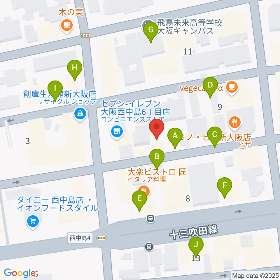 アトリエアルファ 木管楽器専門店周辺の駐車場・コインパーキング一覧地図