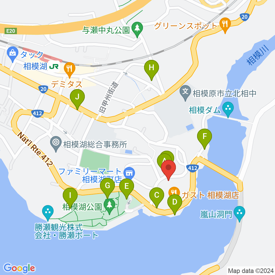 相模湖交流センター周辺の駐車場・コインパーキング一覧地図