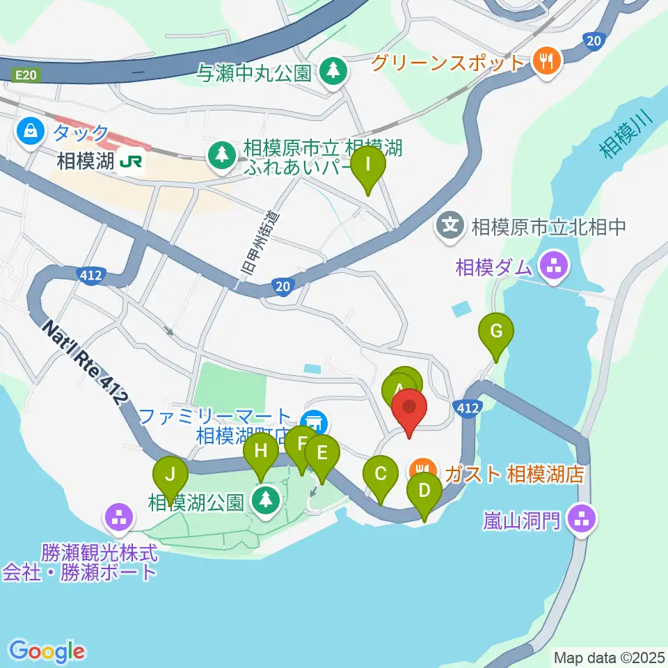 相模湖交流センター周辺の駐車場・コインパーキング一覧地図