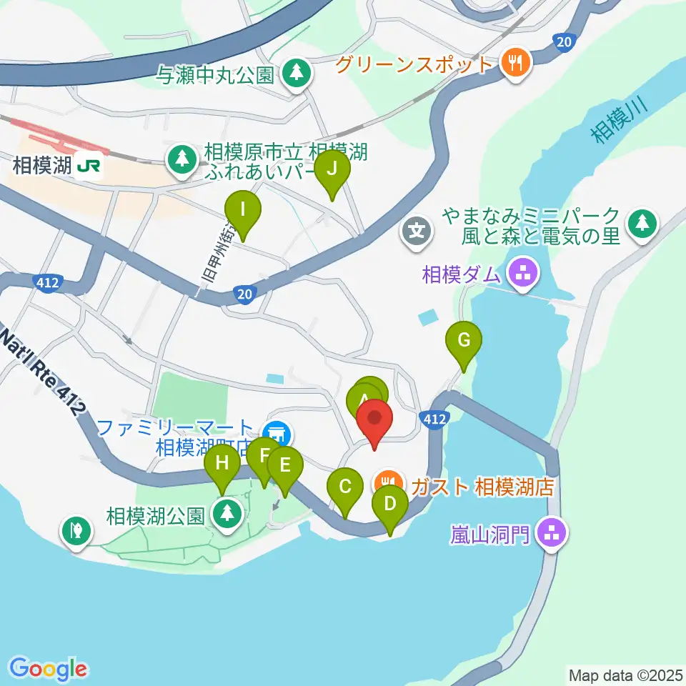 相模湖交流センター周辺の駐車場・コインパーキング一覧地図
