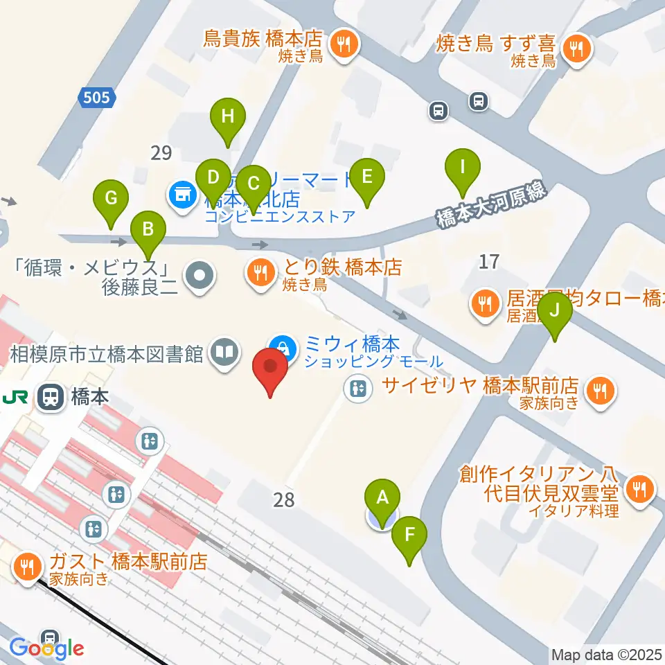 ほねごり杜のホールはしもと周辺の駐車場・コインパーキング一覧地図
