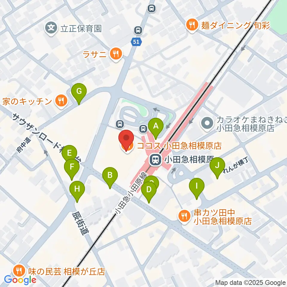 おださがプラザ周辺の駐車場・コインパーキング一覧地図