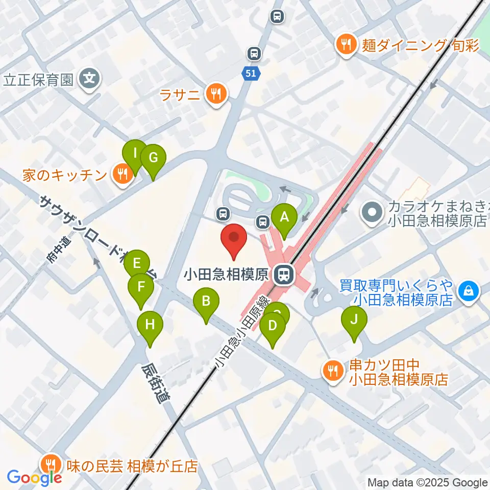 おださがプラザ周辺の駐車場・コインパーキング一覧地図