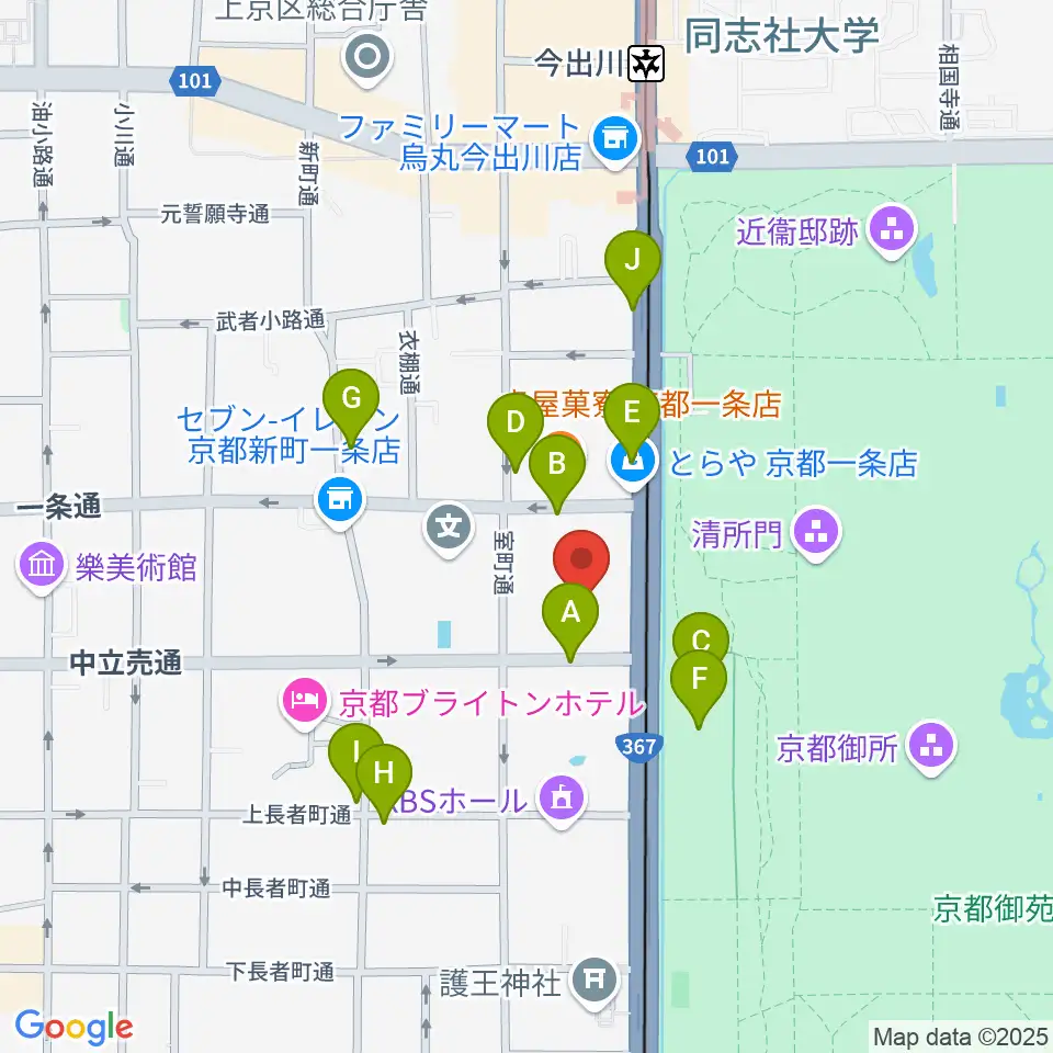 京都府立府民ホールアルティ周辺の駐車場・コインパーキング一覧地図