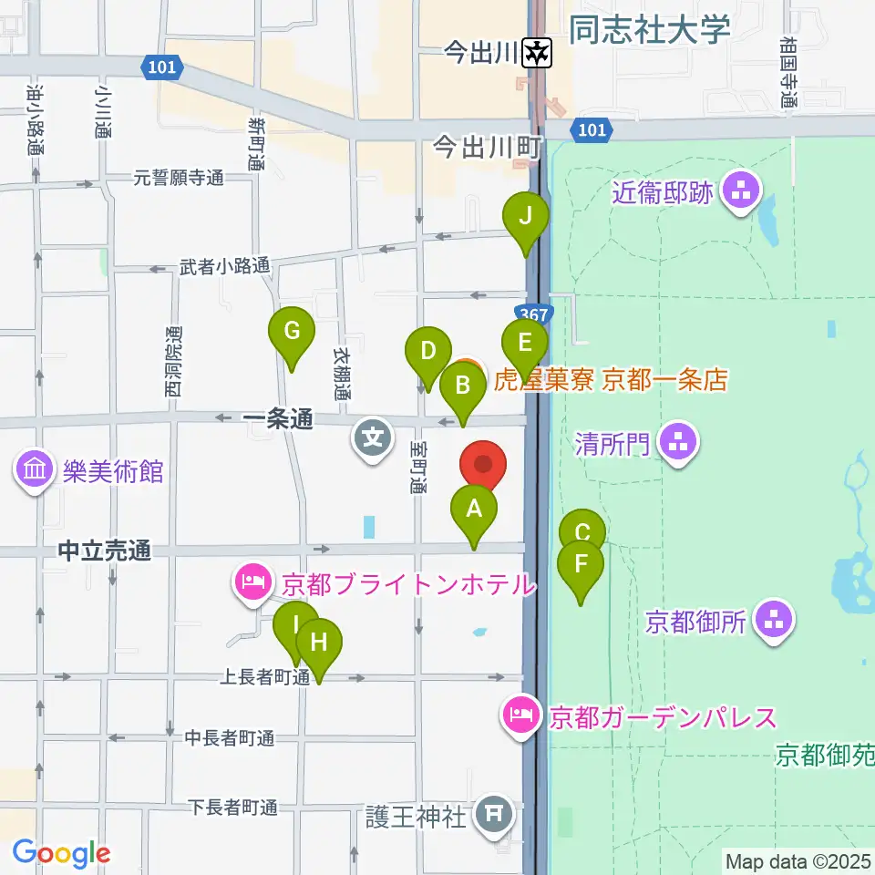 京都府立府民ホールアルティ周辺の駐車場・コインパーキング一覧地図