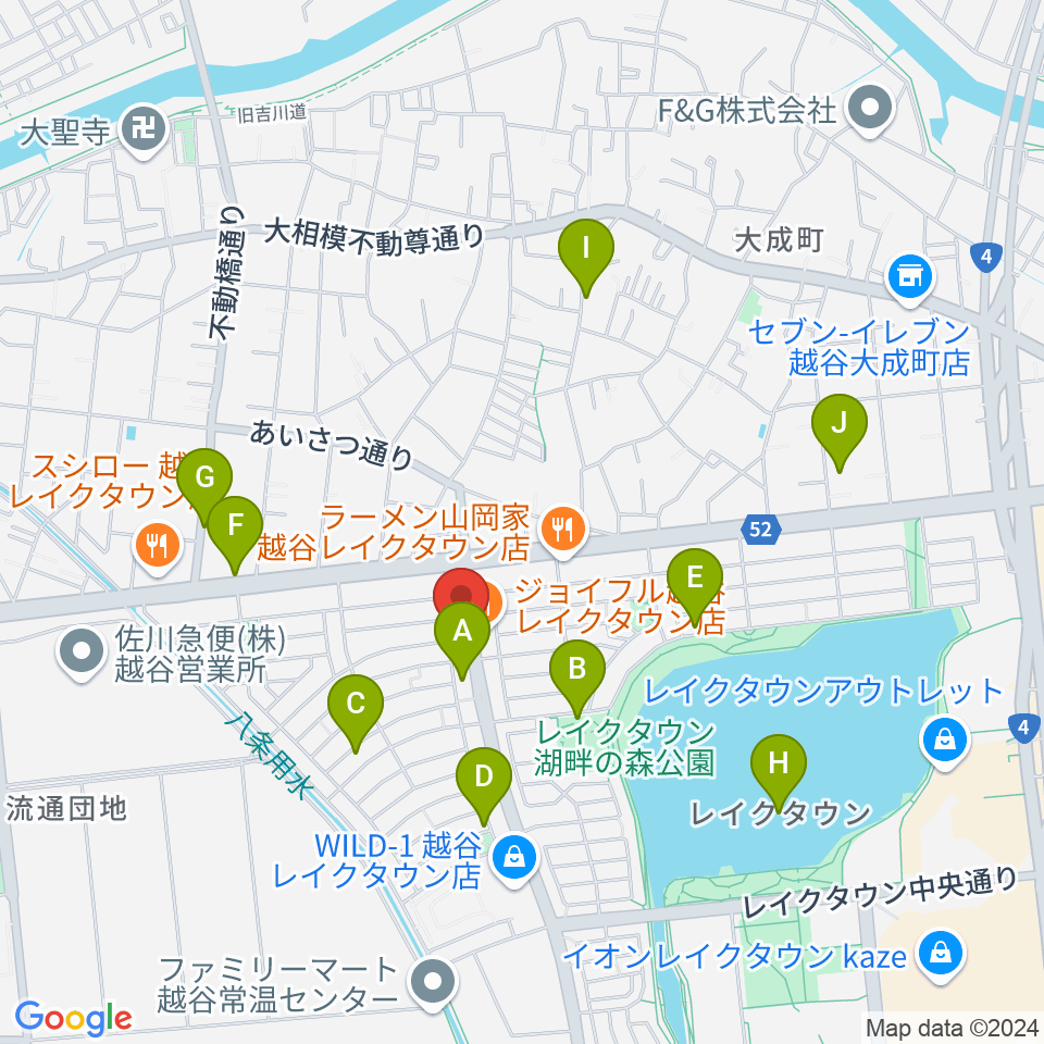 越谷ノイズゲート周辺の駐車場・コインパーキング一覧地図