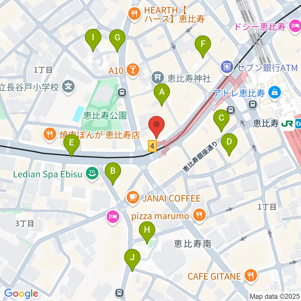 ドルフィンギターズ東京店周辺の駐車場・コインパーキング一覧地図