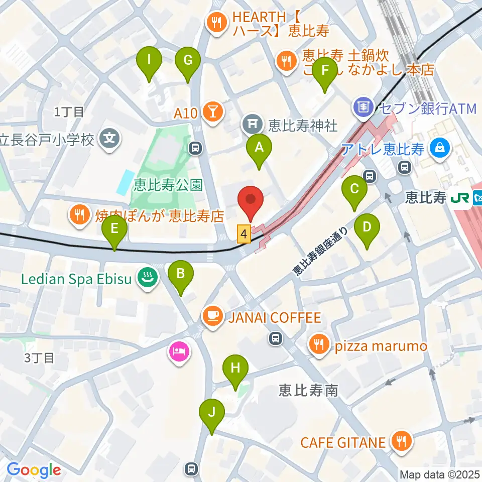 ドルフィンギターズ東京店周辺の駐車場・コインパーキング一覧地図
