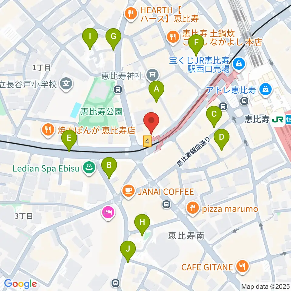 ドルフィンギターズ東京店周辺の駐車場・コインパーキング一覧地図