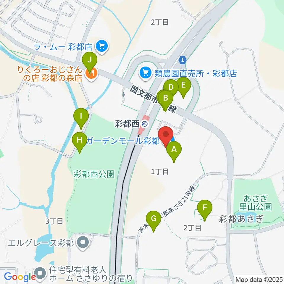 ヤマハミュージックセンター彩都 ヤマハミュージック周辺の駐車場・コインパーキング一覧地図