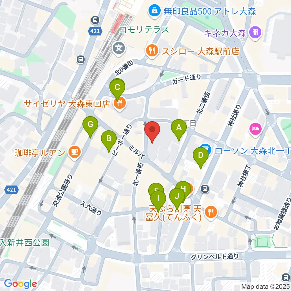 スター楽器 大森センター周辺の駐車場・コインパーキング一覧地図