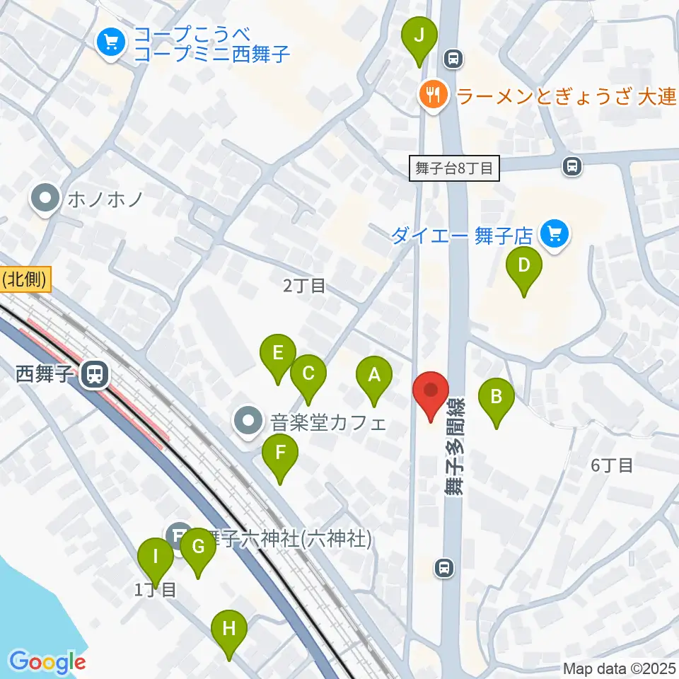 舞子センター ヤマハミュージック周辺の駐車場・コインパーキング一覧地図