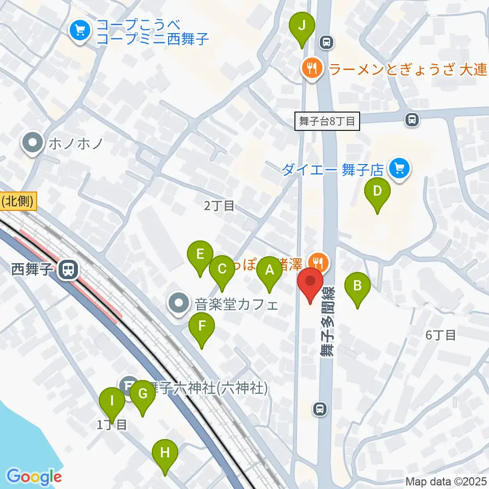 舞子センター ヤマハミュージック周辺の駐車場・コインパーキング一覧地図