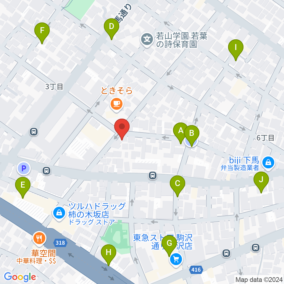 アウラ音楽院 学芸大学教室周辺の駐車場・コインパーキング一覧地図