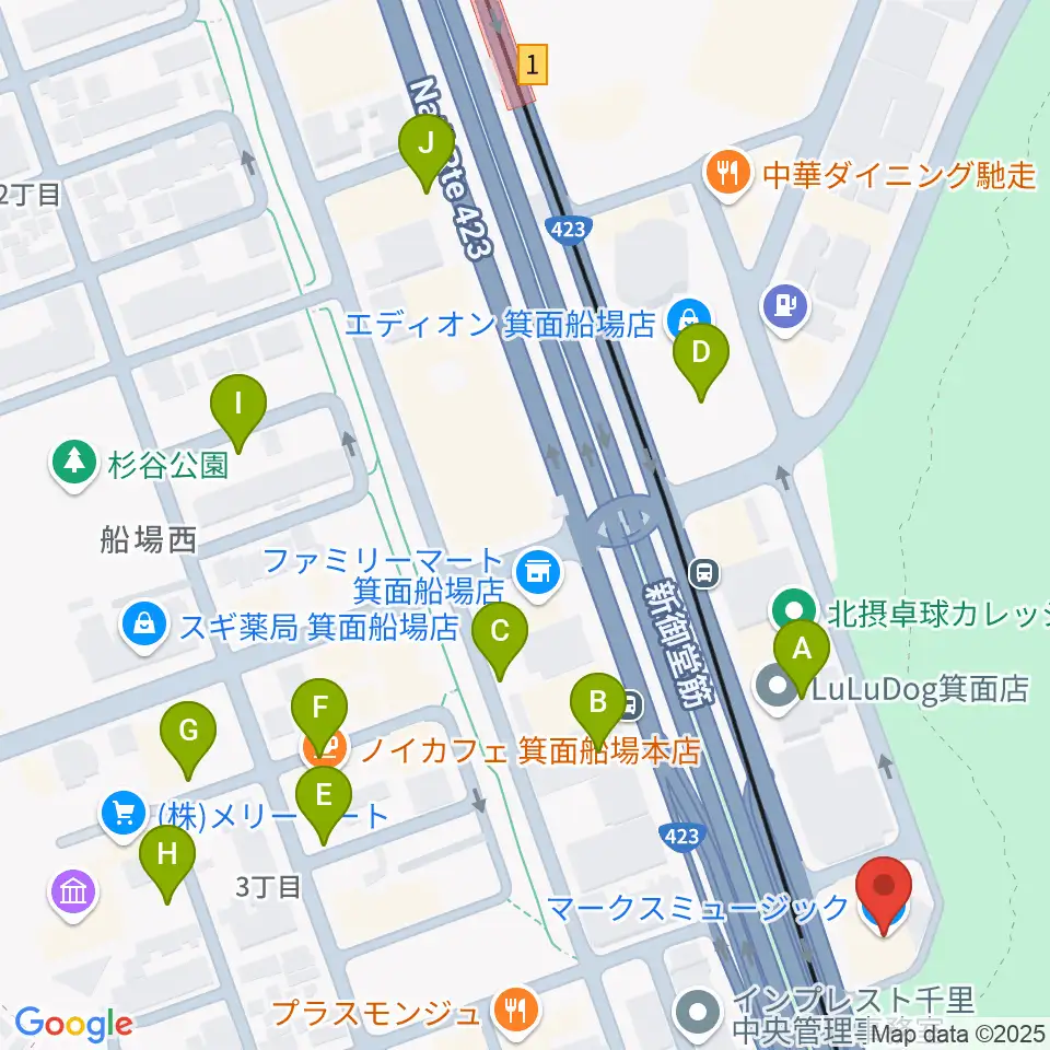マークスミュージック周辺の駐車場・コインパーキング一覧地図