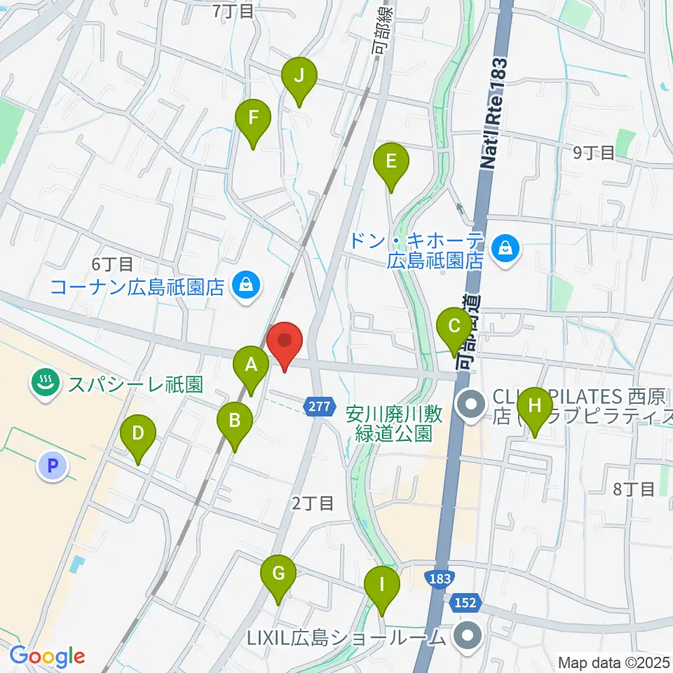 ユニスタイル安佐南 ヤマハミュージック周辺の駐車場・コインパーキング一覧地図