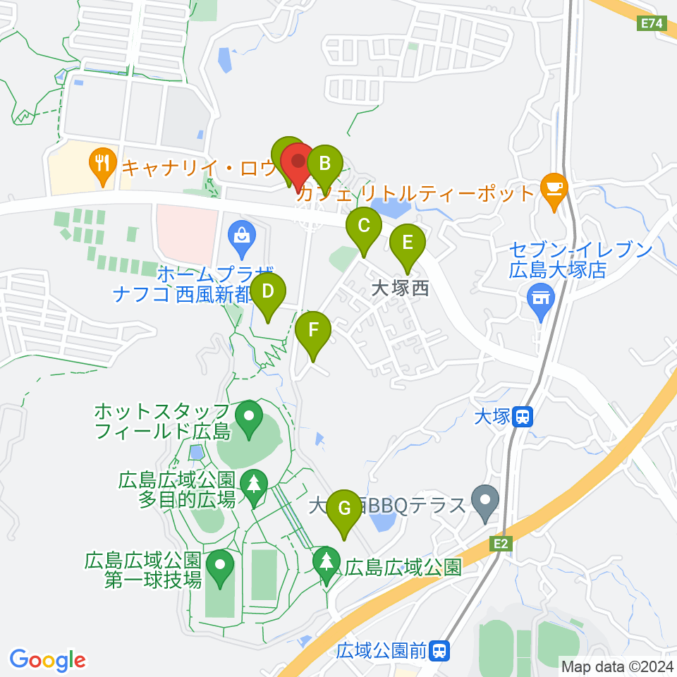 A.Cityセンター ヤマハミュージック周辺の駐車場・コインパーキング一覧地図