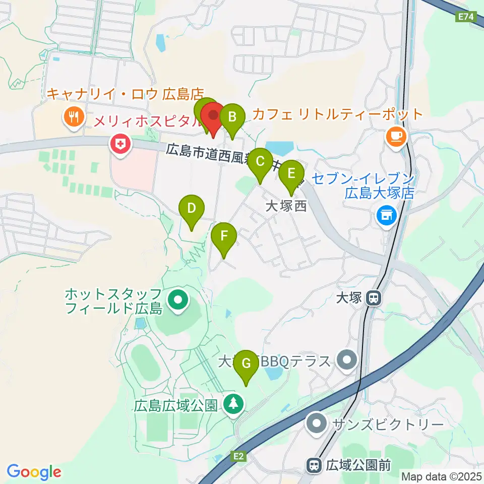 A.Cityセンター ヤマハミュージック周辺の駐車場・コインパーキング一覧地図