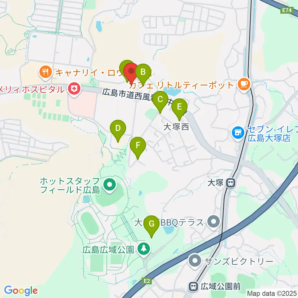 A.Cityセンター ヤマハミュージック周辺の駐車場・コインパーキング一覧地図