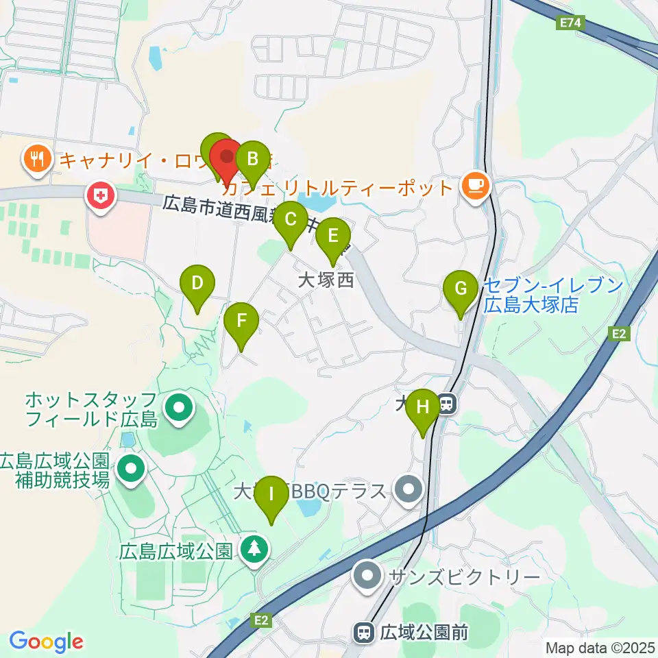 A.Cityセンター ヤマハミュージック周辺の駐車場・コインパーキング一覧地図