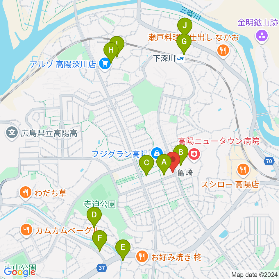 高陽センター ヤマハミュージック周辺の駐車場・コインパーキング一覧地図