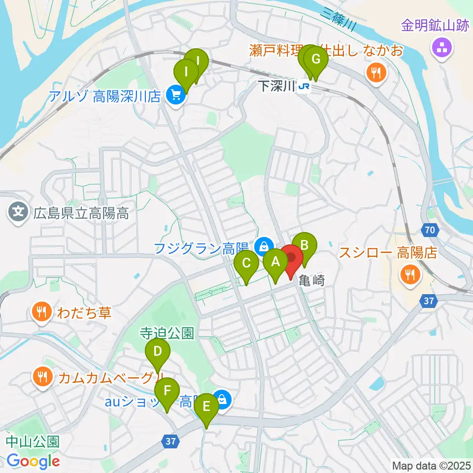 高陽センター ヤマハミュージック周辺の駐車場・コインパーキング一覧地図