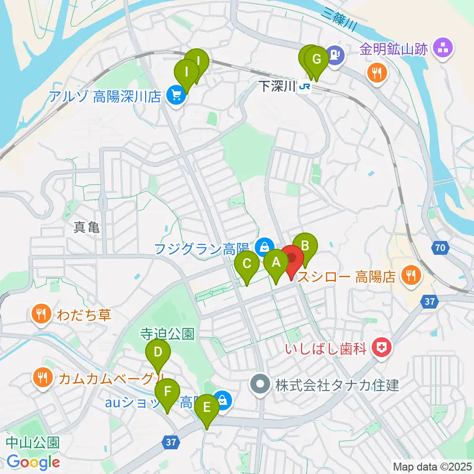 高陽センター ヤマハミュージック周辺の駐車場・コインパーキング一覧地図