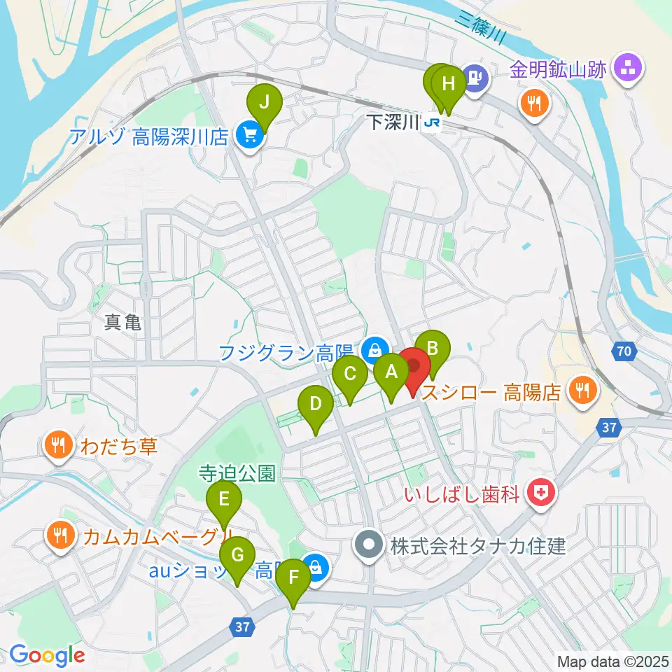 高陽センター ヤマハミュージック周辺の駐車場・コインパーキング一覧地図