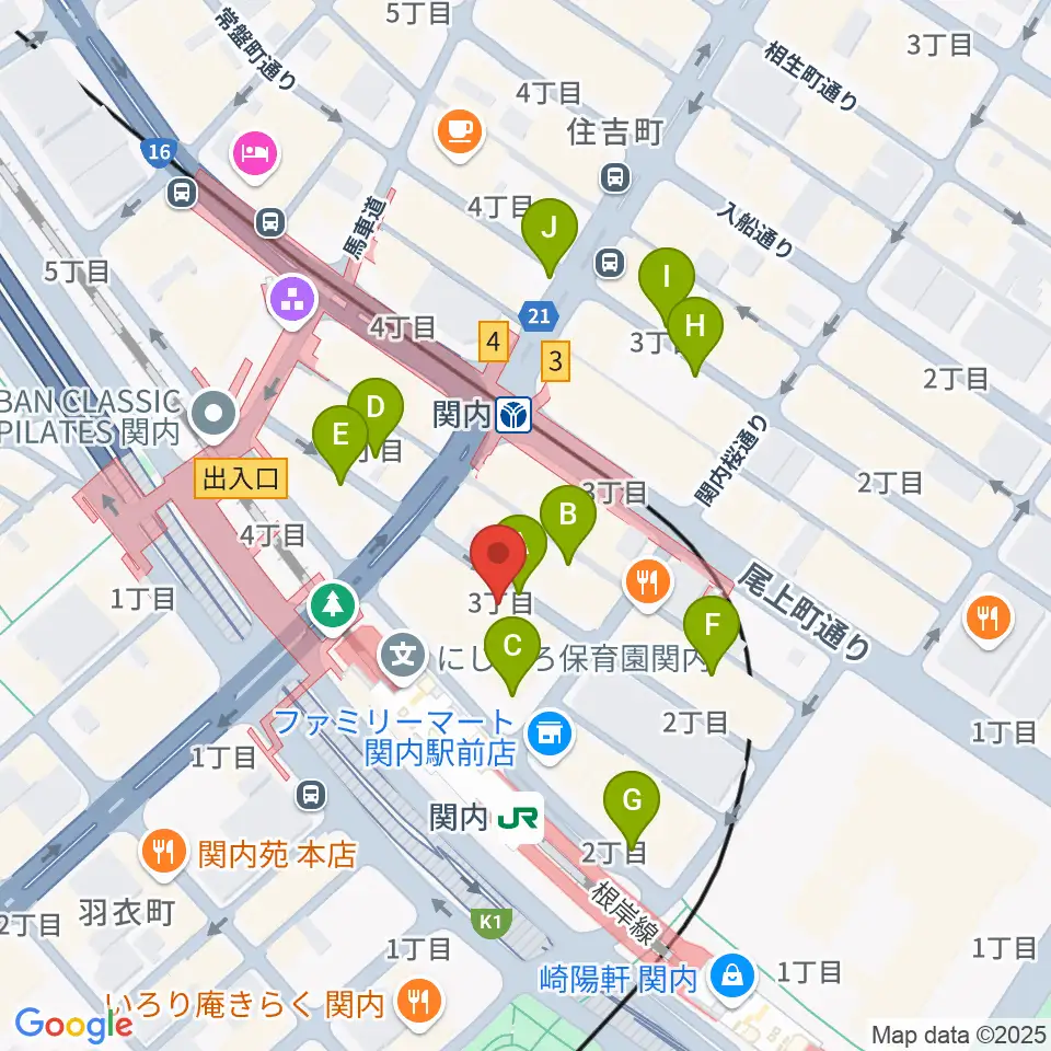 関内ヤンキース周辺の駐車場・コインパーキング一覧地図